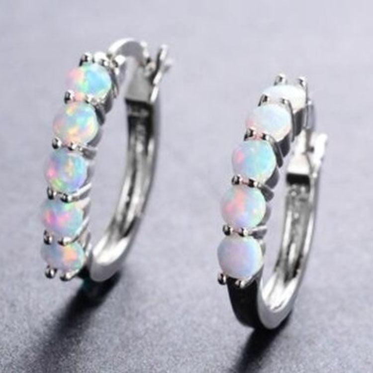 Inlaid colorful opal pearl earrings for Women - EX-STOCK CANADA