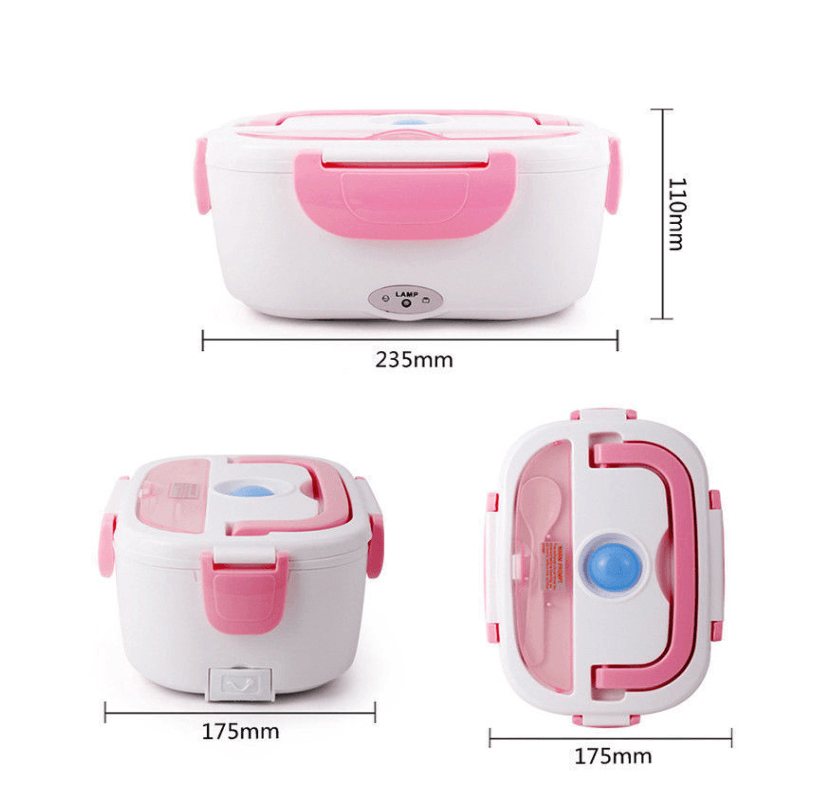 Insulated Lunch Box Large Capacity Heated Electric Lunch Box Stainless Steel Car Bento Box - EX-STOCK CANADA