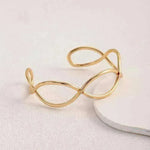 Irregular Gold Wave Bracelet Adjustable - EX-STOCK CANADA