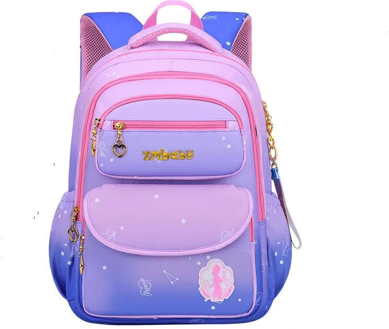 Kamida Primary School Schoolbag Female Sweet And Cute Gradient Backpack 1-3-6 Grade Large Capacity - EX-STOCK CANADA