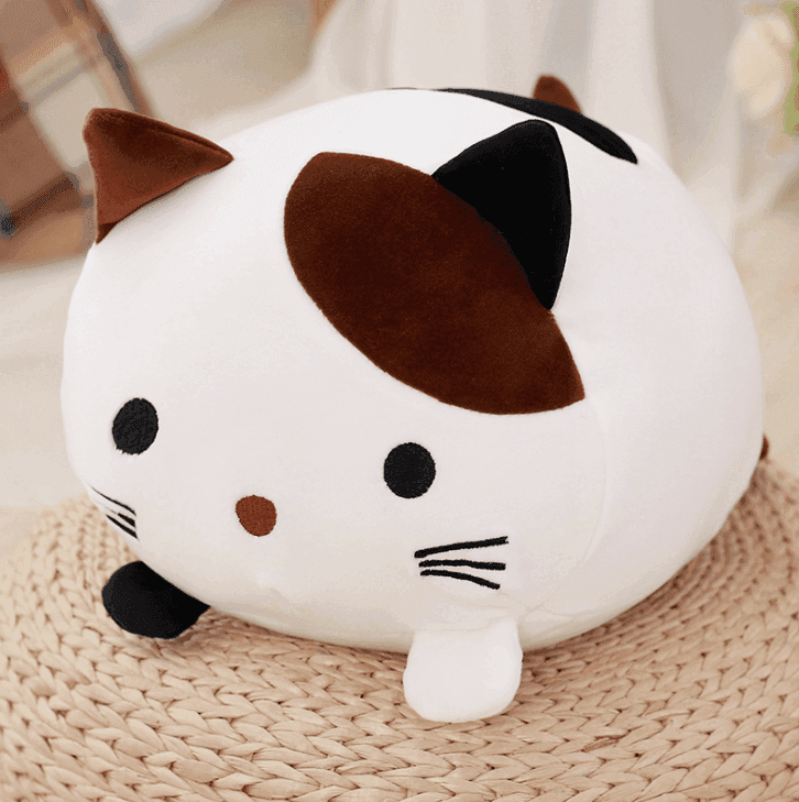 Kawaii Plush Cat Pillow: Soft, 30cm, Cartoon Animal Doll. Great for Kids! - EX-STOCK CANADA