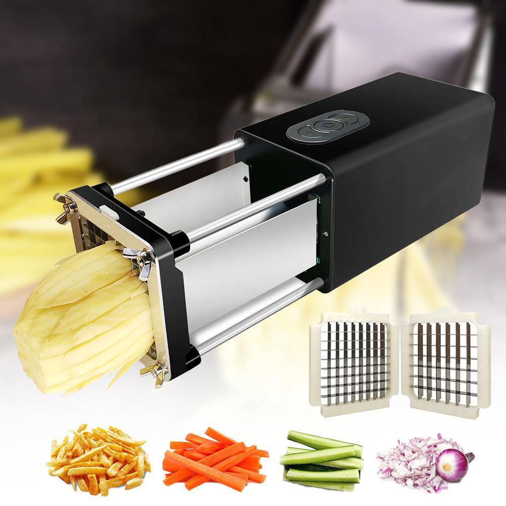 Kitchen Gadget Electric French Fry Cutter With Blades Stainless Steel Vegetable Potato Carrot For Commercial Household - EX-STOCK CANADA