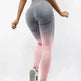 Knit Shark Leggings: Grey/Orange, High Waist & Push-Up - EX-STOCK CANADA