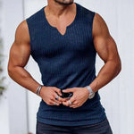 Knitted Vertical Striped Vest For Men - EX-STOCK CANADA