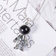 Korean Hip Hop Fashion Cross Spaceman Necklace Keychain - EX-STOCK CANADA