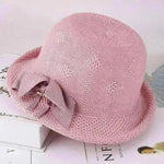 Korean Style Flower Knit Sun Hats for Women - EX-STOCK CANADA