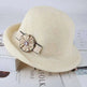 Korean Style Flower Knit Sun Hats for Women - EX-STOCK CANADA