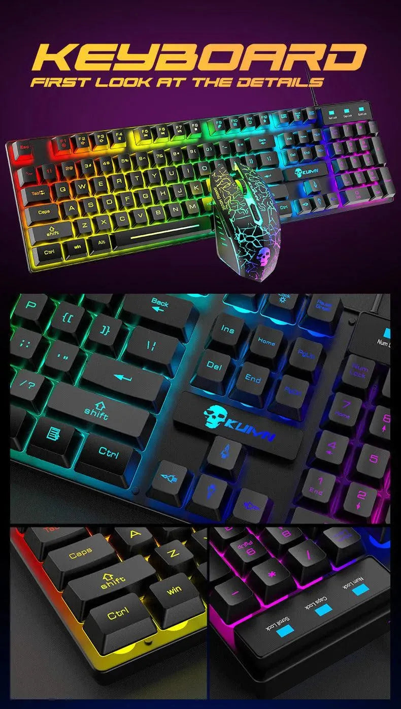 Kuiying T6RGB Luminous Keyboard And Mouse Set - EX-STOCK CANADA