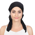 Ladies Arab Baotou Solid Color Pullover Tail Hat - EX-STOCK CANADA