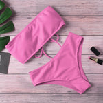 Ladies Bikini One Piece Solid Color - EX-STOCK CANADA