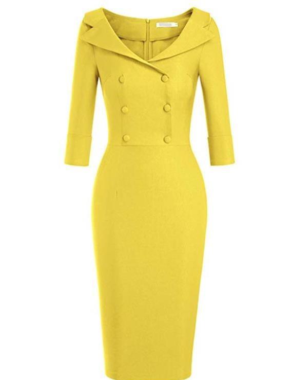 Ladies retro sweetheart collar casual wine dance dress foreign trade wide collar pencil skirt - EX-STOCK CANADA