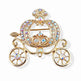 Lanhao Gray Guniang Pumpkin Car Brooch Fairy Tale Style Colorful Rhinestone - EX-STOCK CANADA