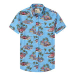 Lapel Print Thin Hawaiian Printed Shirt Men - EX-STOCK CANADA