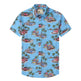 Lapel Print Thin Hawaiian Printed Shirt Men - EX-STOCK CANADA