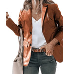 Lapel Single Breasted Solid Color PU Leather Women's Coat - EX-STOCK CANADA