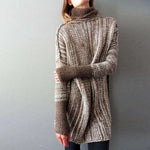 Large long contrast turtleneck sweater - EX-STOCK CANADA