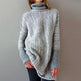 Large long contrast turtleneck sweater - EX-STOCK CANADA