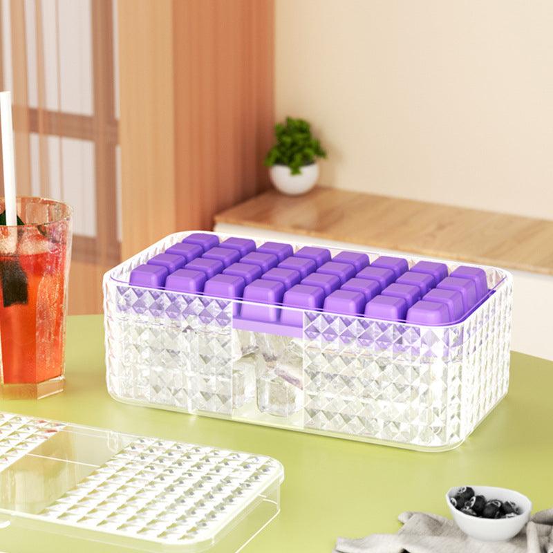 Large New Silicone Square Ice Mold Ice Cube Trays Lid Mold Storage Box Creative Tool Ice Cube Maker Cool Drinks Kitchen Bar - EX-STOCK CANADA