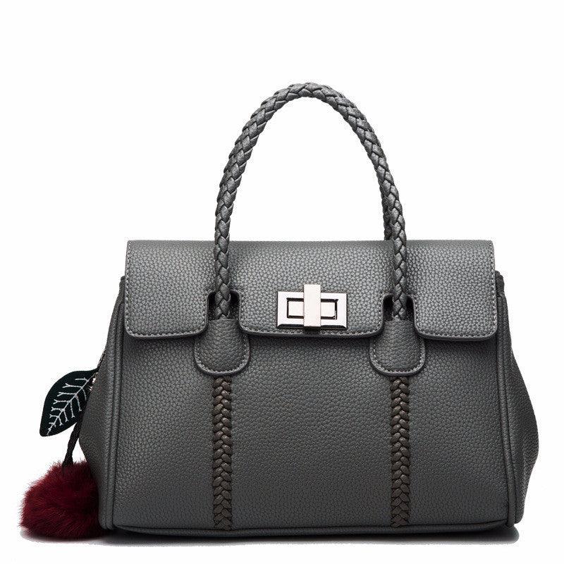 Leather handbags lychee pattern handbag - EX-STOCK CANADA