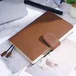 Leather Notebook Lychee Pattern Head Layer Cowhide A6 Loose-Leaf Diary - EX-STOCK CANADA