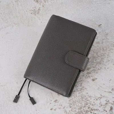 Leather Notebook Lychee Pattern Head Layer Cowhide A6 Loose-Leaf Diary - EX-STOCK CANADA