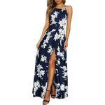 Leisure Beach Sleeveless Halter Strap Printing Dress - EX-STOCK CANADA