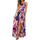 Leisure Beach Sleeveless Halter Strap Printing Dress - EX-STOCK CANADA