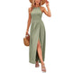 Leisure Beach Sleeveless Halter Strap Printing Dress - EX-STOCK CANADA