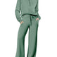 Leisure Sports Suit Long-sleeve Zipper Sweatshirt Wide Leg Pants Two-piece Set - EX-STOCK CANADA