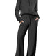 Leisure Sports Suit Long-sleeve Zipper Sweatshirt Wide Leg Pants Two-piece Set - EX-STOCK CANADA