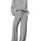 Leisure Sports Suit Long-sleeve Zipper Sweatshirt Wide Leg Pants Two-piece Set - EX-STOCK CANADA