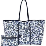 Leopard Print Printed Black Portable Beach Bag Leisure Travel - EX-STOCK CANADA