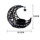 Light Luxury Crescent Moon Star Moon Black Gold Metal Candle Holder Modern Romantic Wedding Christmas Candle Cup Home Decor - EX-STOCK CANADA