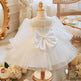 Long Sleeve Handmade Pearl Embroidery Children Princess Dress Gown - EX-STOCK CANADA
