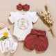 Long-sleeved baby girl Autumn Suit Pullover Three-Piece Children Clothing - EX-STOCK CANADA