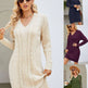 Long Twisted Basic Knitted Dress - EX-STOCK CANADA