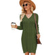 Long Twisted Basic Knitted Dress - EX-STOCK CANADA