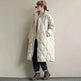 Loose Literary Mid-length White Duck Down Jacket Women - EX-STOCK CANADA