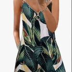 Loose Sleeveless Sling Summer Beach Printed Floral Mini Dress - EX-STOCK CANADA