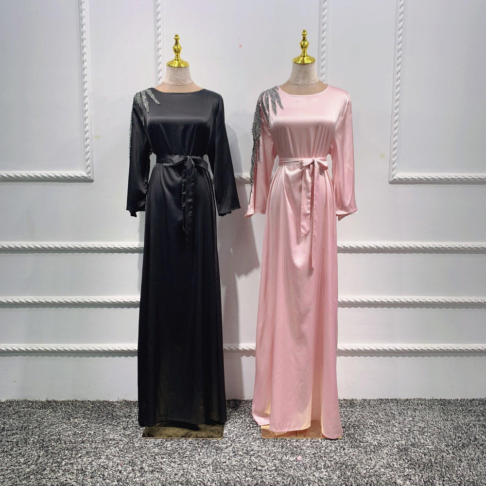 Loriya Middle East Dubai Arabic Exquisite Embroidery Sleeve Cardigan Women's Dress - EX-STOCK CANADA
