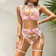 Love Drill Buckle Sexy Cutout Embroidered Sexy Lingerie Suit - EX-STOCK CANADA