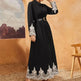 Luxurious Embroidered Blouse Lace Cardigan Dress for Beautiful Arab Dubai Turkey Middle Eastern Women - EX-STOCK CANADA