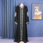 Luxurious Plain and Embroidered Turkey Dress - EX-STOCK CANADA