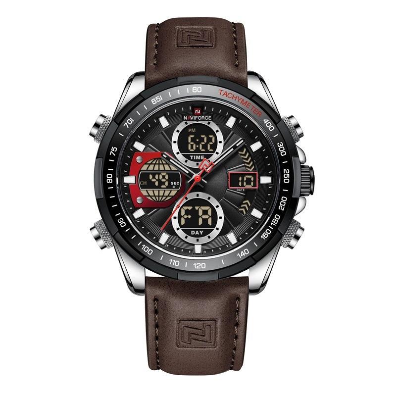 Luxury Men's Waterproof Sports Leather Strap Electronic Multi-function Watch - EX-STOCK CANADA