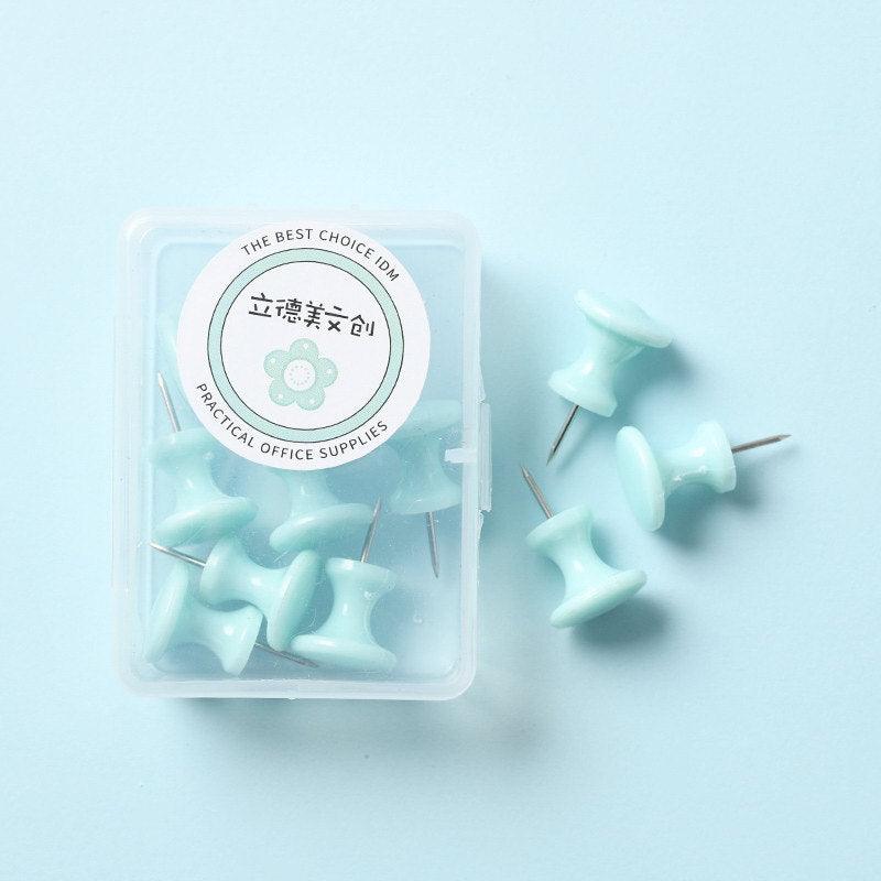 Macaron Color Boxed Push Pin Simple Creative Large Small Size Plastic Pushpin Office Supplies - EX-STOCK CANADA