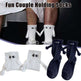 Magnetic Suction Breathable Hand In Hand Couple Socks Cartoon - EX-STOCK CANADA