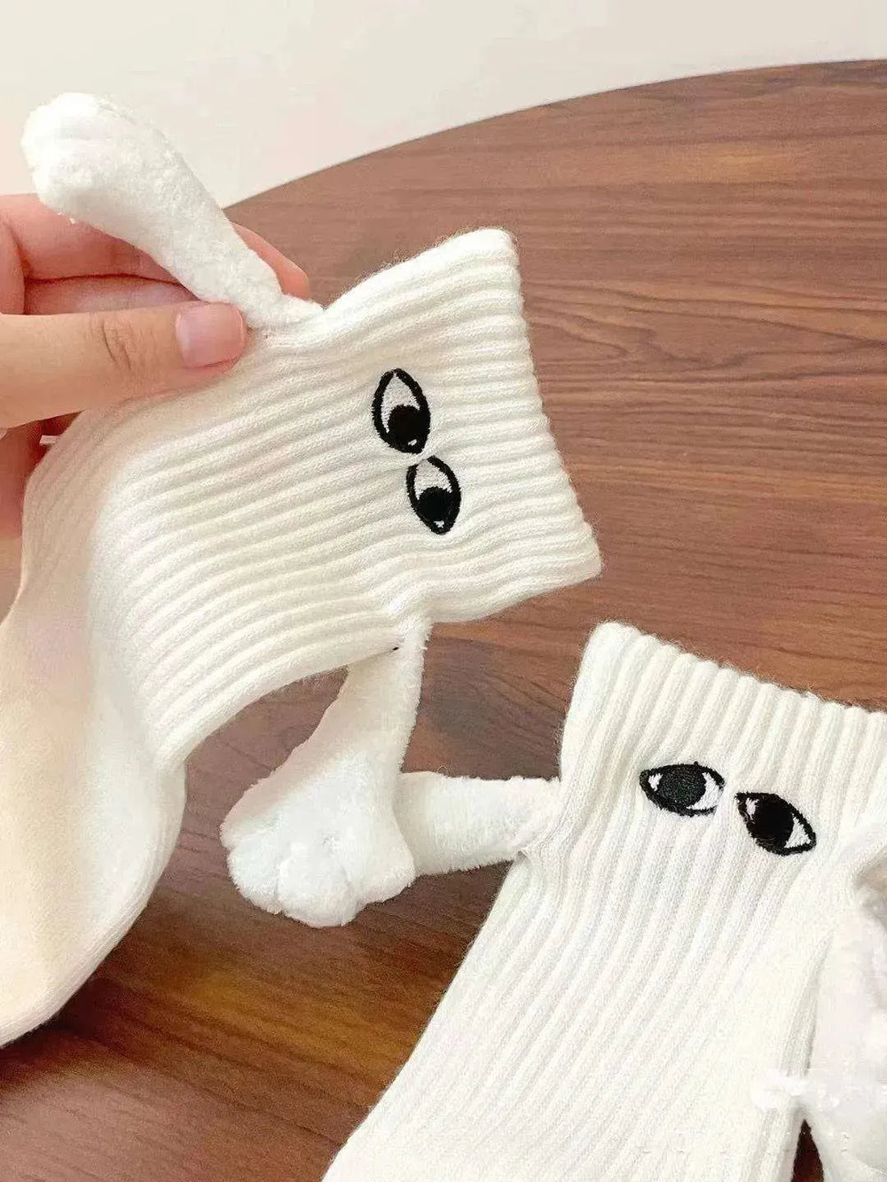 Magnetic Suction Breathable Hand In Hand Couple Socks Cartoon - EX-STOCK CANADA