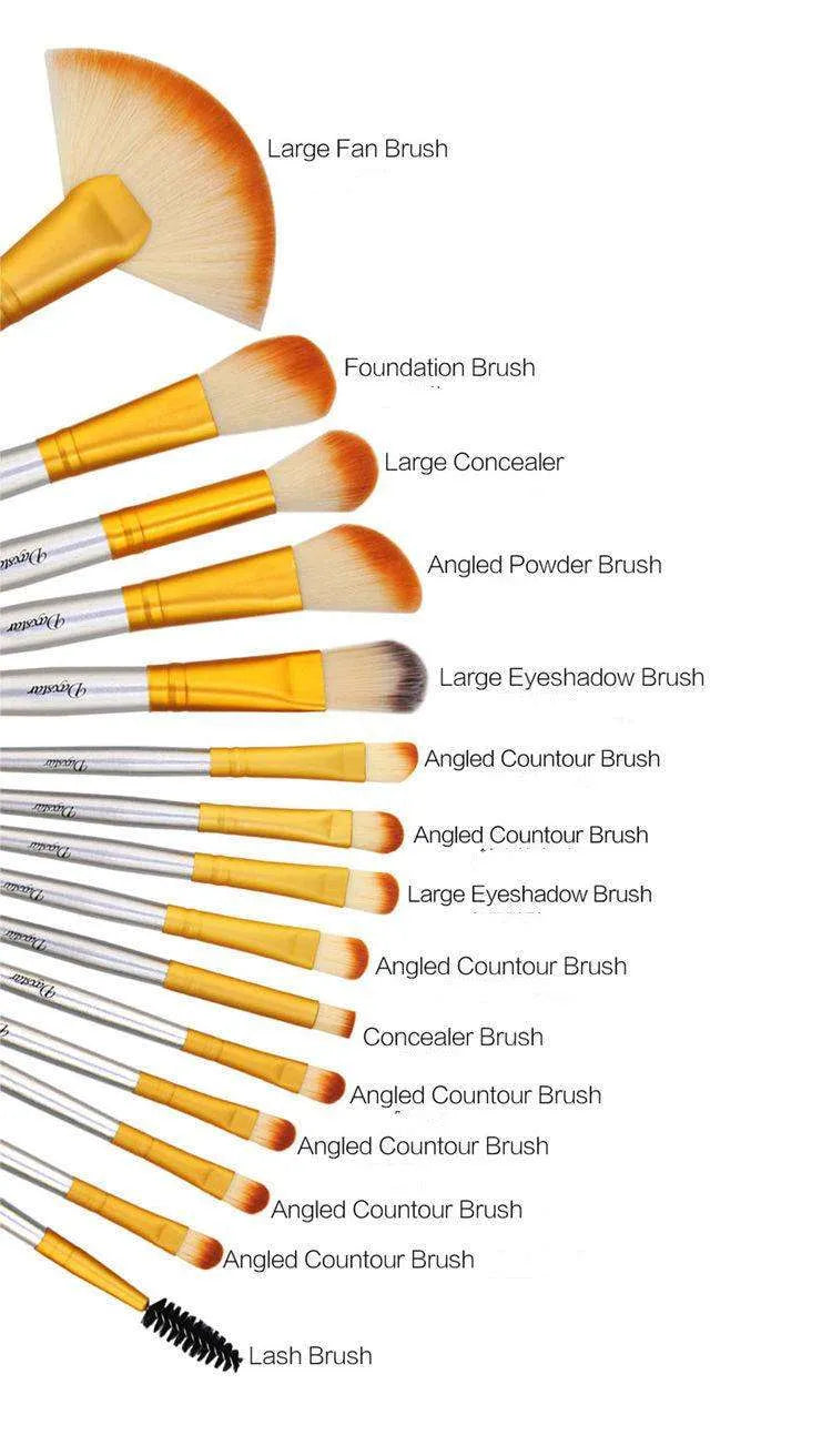 Makeup Brush Full Set Of Soft Hair Quality Foundation Fiber Wool Brushes - EX-STOCK CANADA