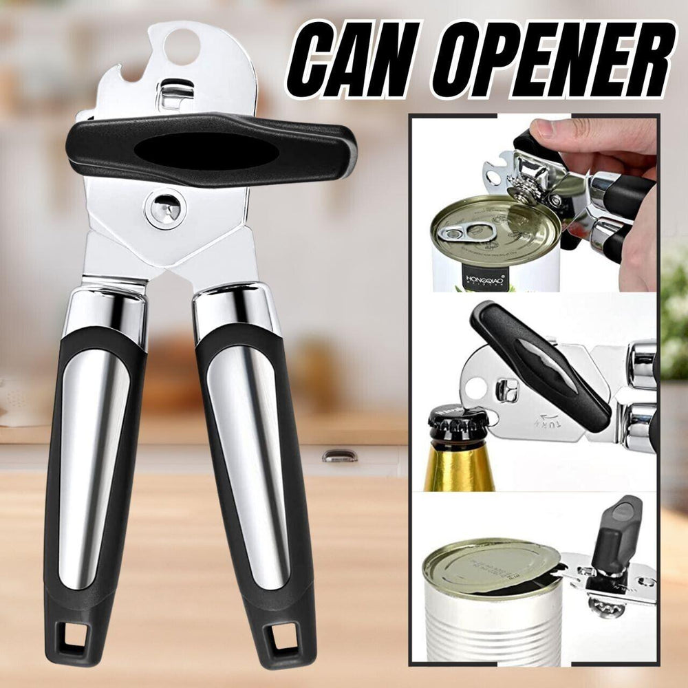 Manual Handheld Can Opener With Cutting Wheel Blade Lid Cap Opener - EX-STOCK CANADA