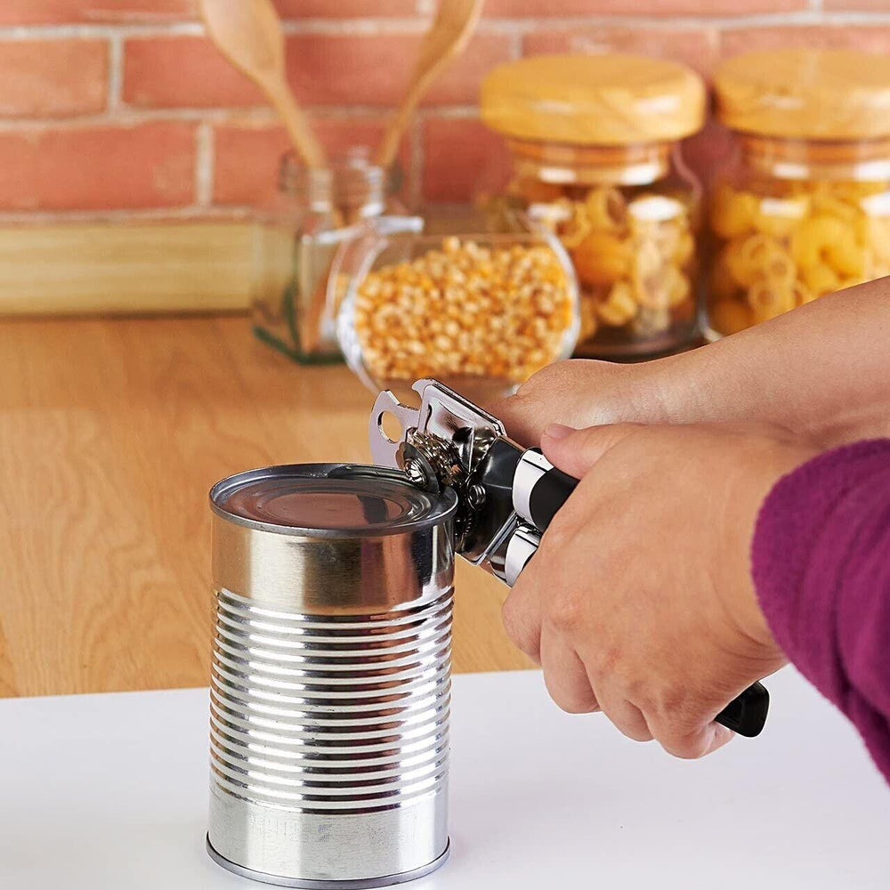 Manual Handheld Can Opener With Cutting Wheel Blade Lid Cap Opener - EX-STOCK CANADA